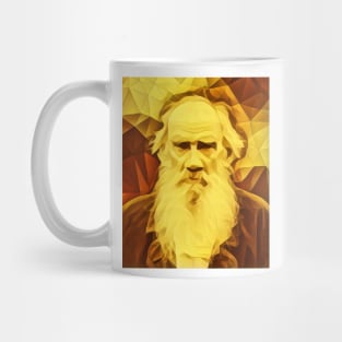 Leo Tolstoy Golden Portrait | Leo Tolstoy Artwork 11 Mug